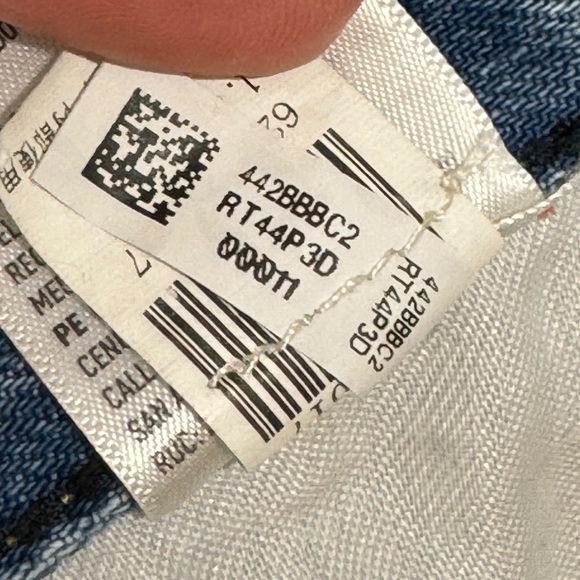 American Eagle AE Cutoff Jean Shorts Jorts Relaxed Slim Fit Distressed | Size 26 - Picture 6 of 6